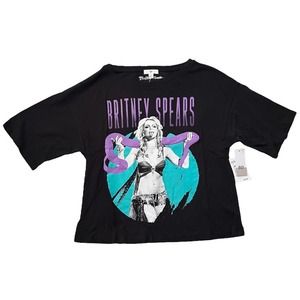 Nordstrom BP Britney Spears Snake Boa Tee Shirt in Black Size XS NWT $45